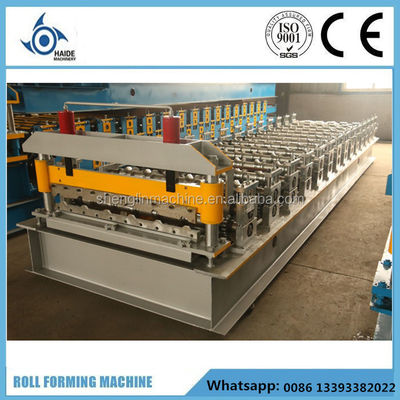 Roof Use and Colored Steel Tile Type glazed roof panel roll forming machine